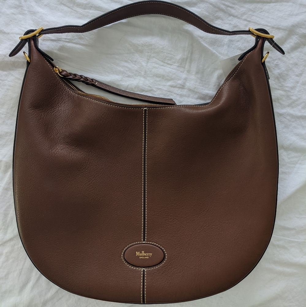Mulberry small selby in tan silky calf
